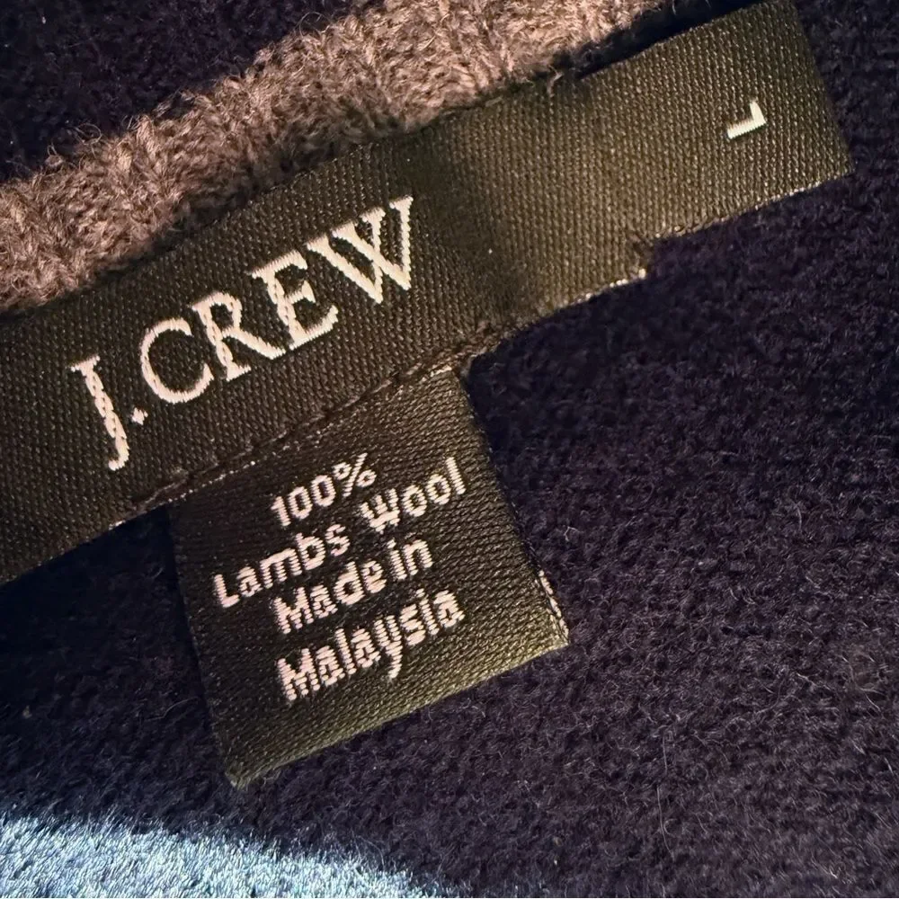 J. Crew mens lambs wool 1/4 zip vintage sweater